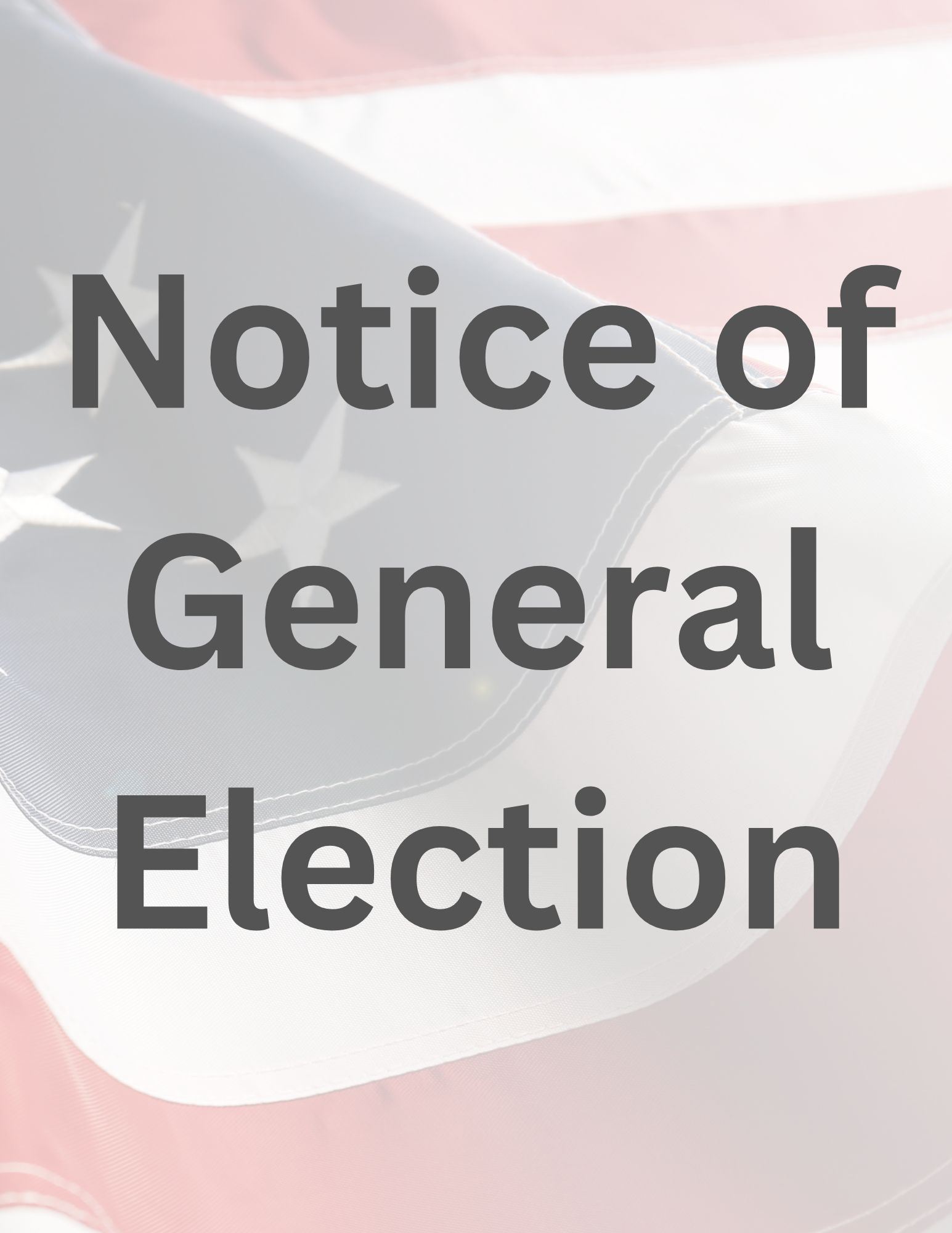 Notice to Call a Special Election (1)