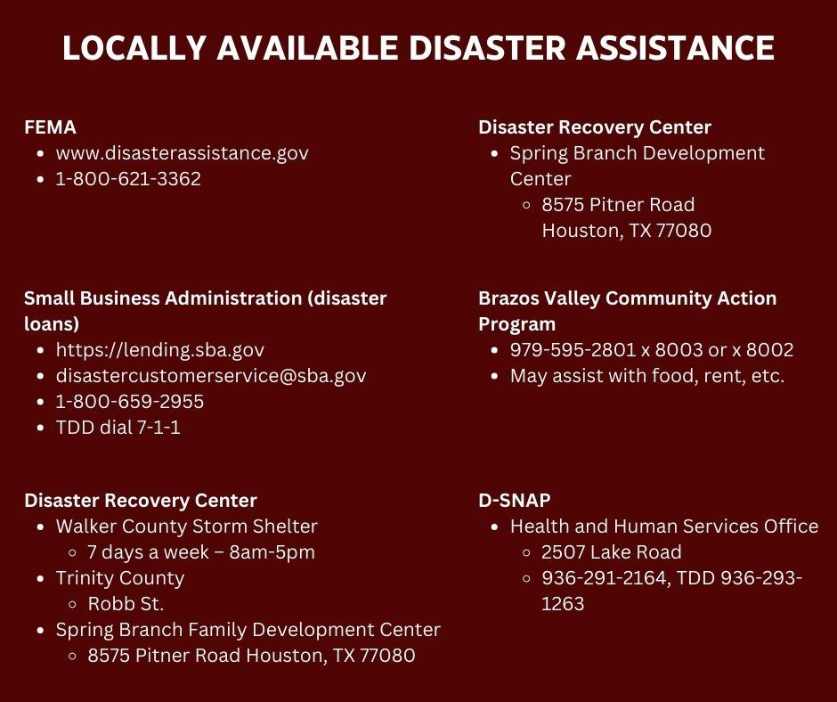 Locally Available Disaster Assistance