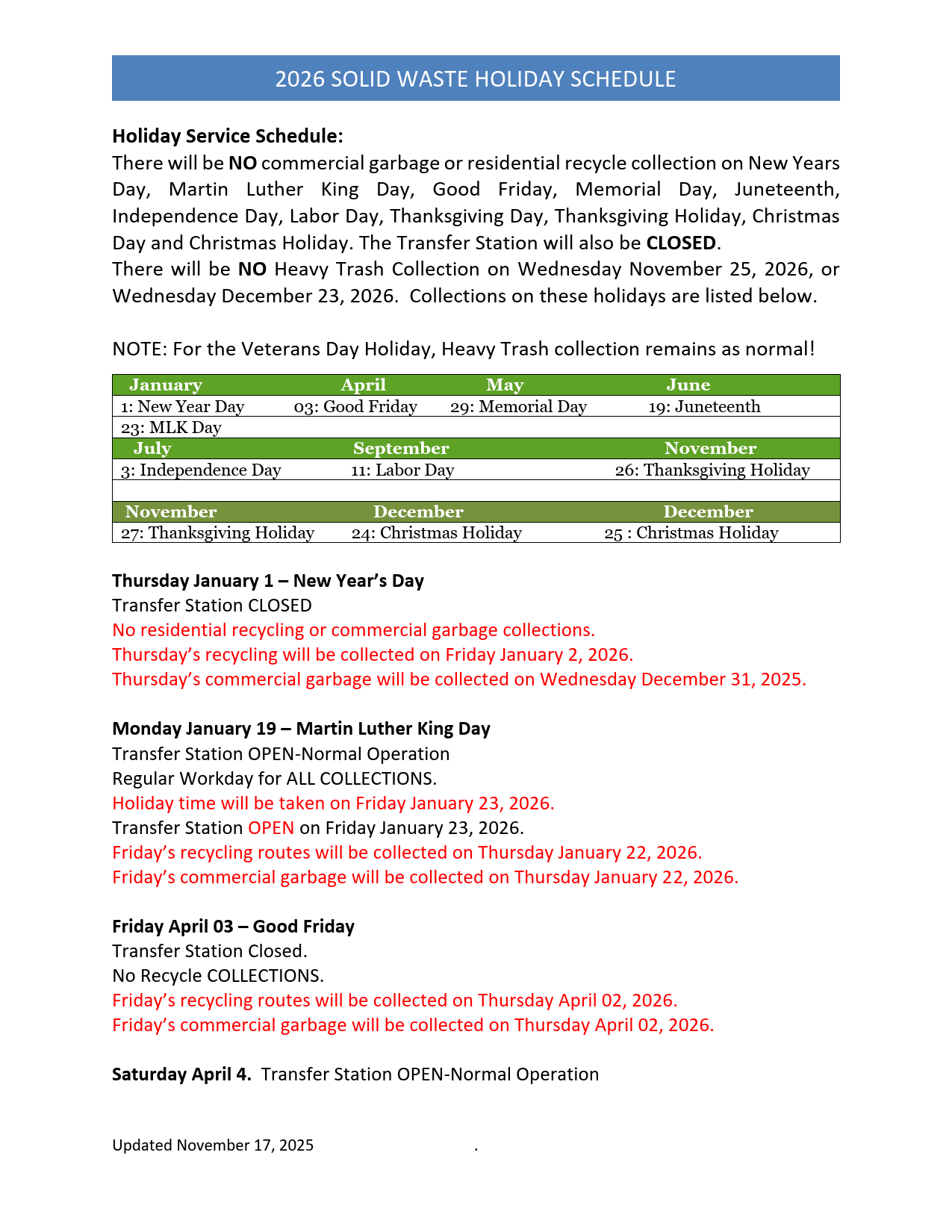 2026 Solid Waste Holiday Schedule_1_1