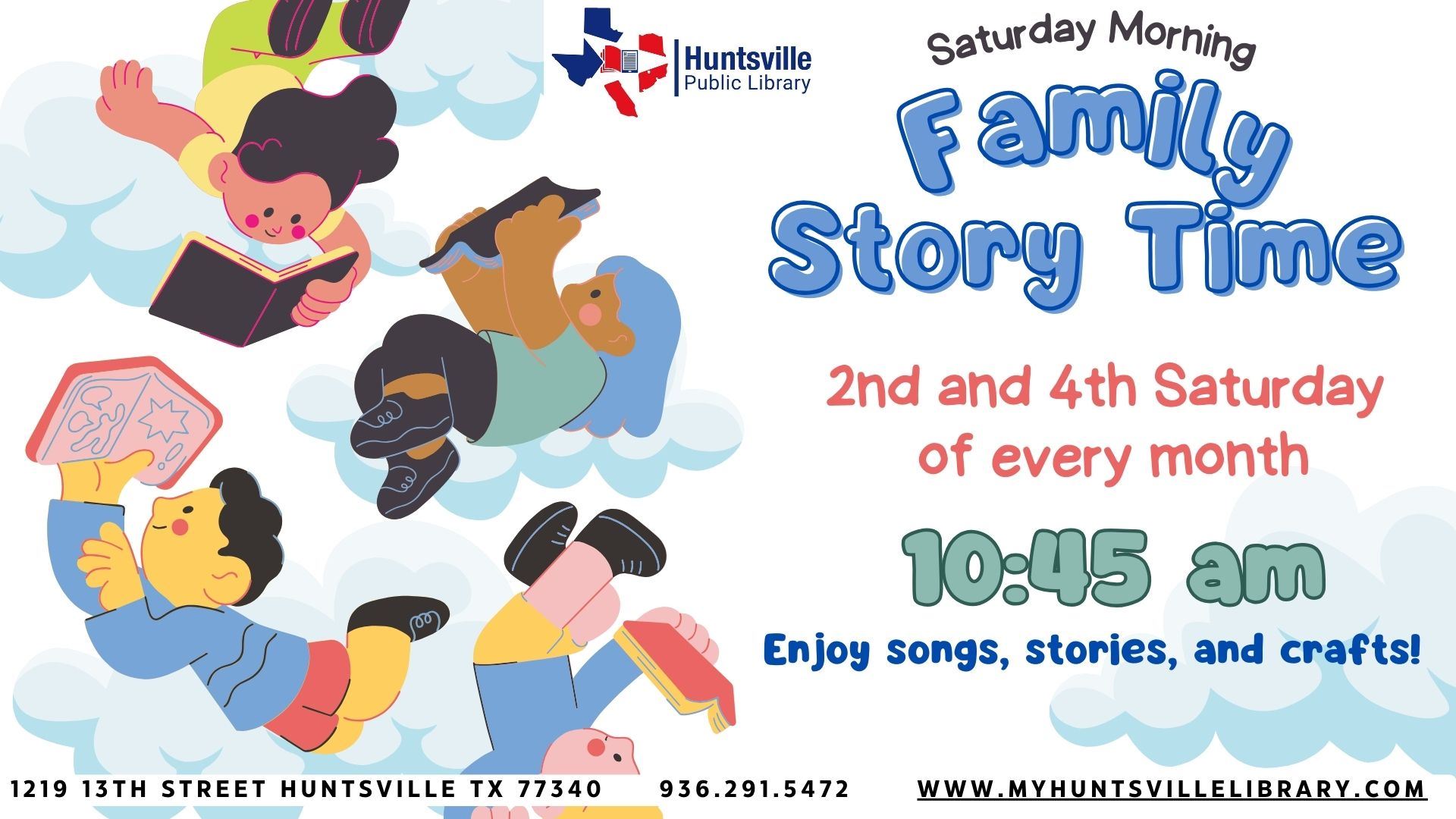 2nd and 4th Saturday Family Storytime